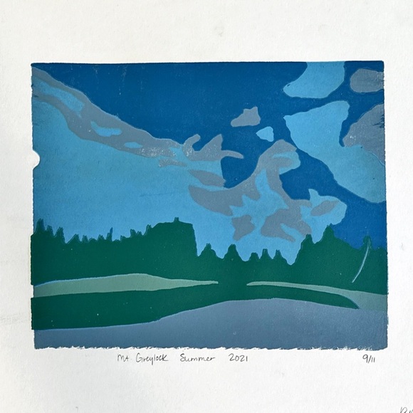 Blue and Green Art Prints - Picture 1 of 1